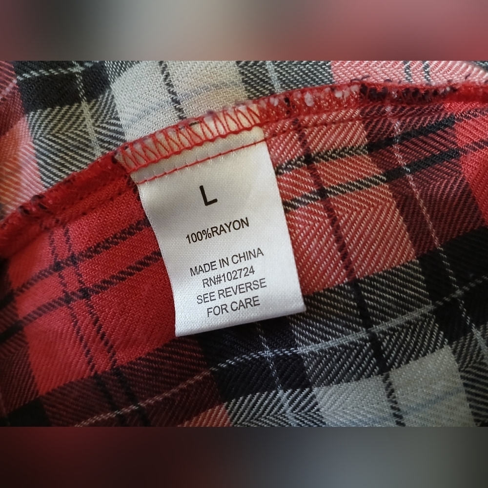 Hester & Orchard Soft Flannel Plaid W/Fringe Large Western Cottagecore - Picture 6 of 6